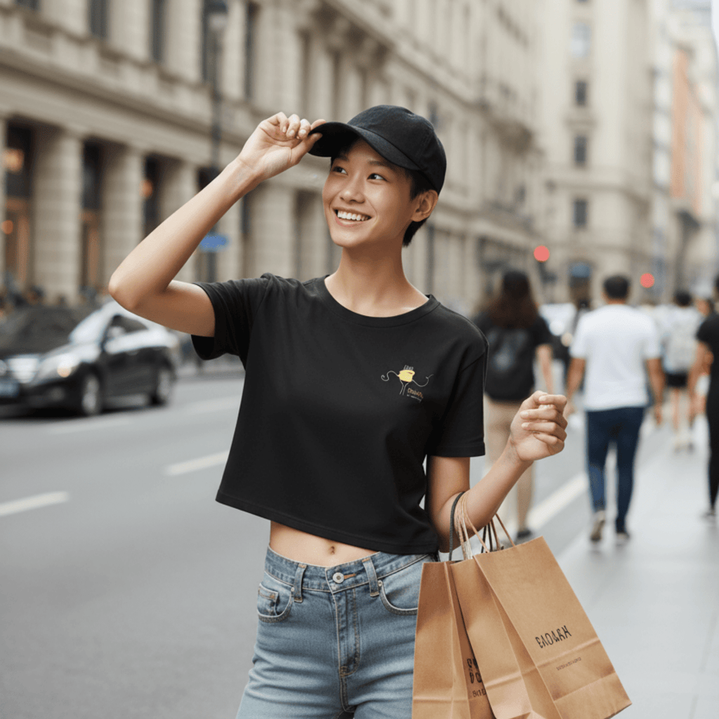 No Shit Shirts - Crop Shirt: Pasta, not patriarchy - Crop Shirts - basic