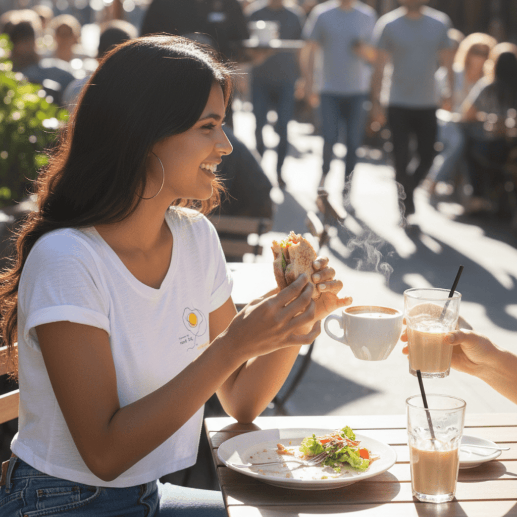No Shit Shirts - Crop Shirt: Scrambled eggs need skill, not chromosomes. - Crop Shirts - basic