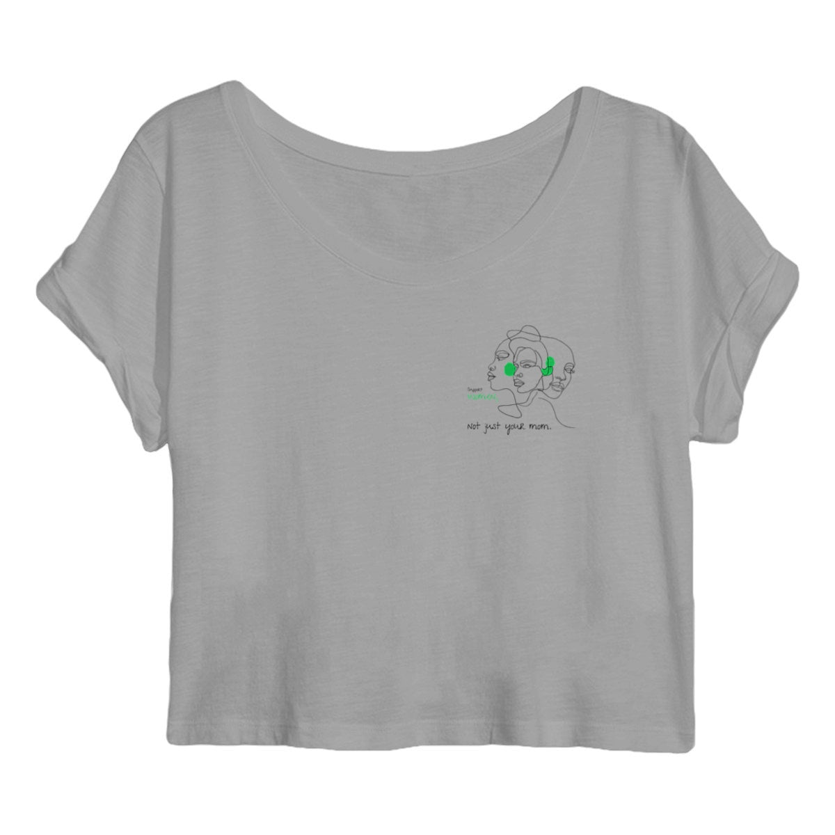 No Shit Shirts - Crop Shirt: Support women. Not just your mom - Crop Shirts - basic