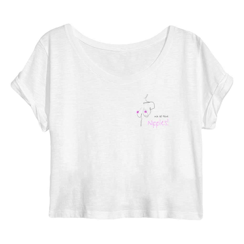 No Shit Shirts - Crop Shirt: We all have nipples! - basic