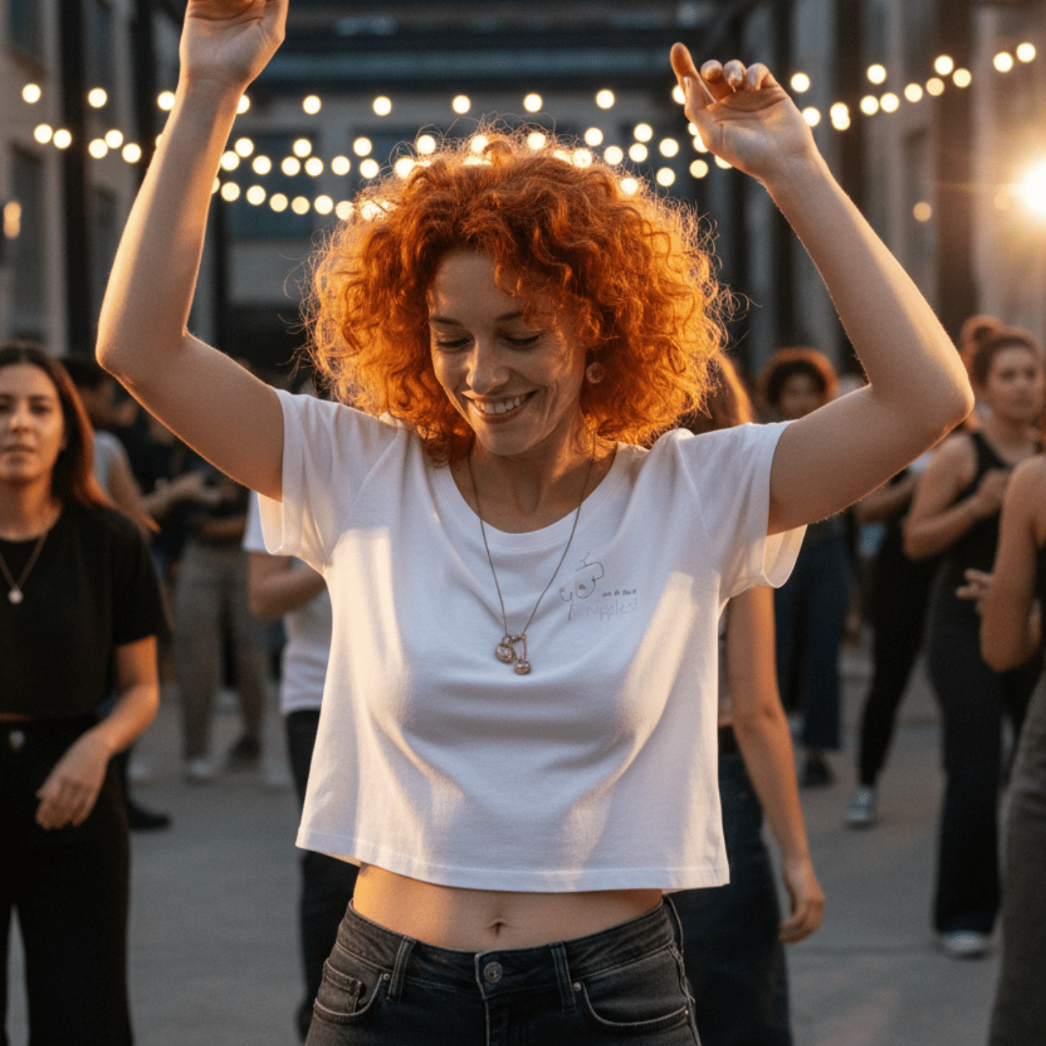 No Shit Shirts - Crop Shirt: We all have nipples! - Body & Autonomy & Sexism - basic