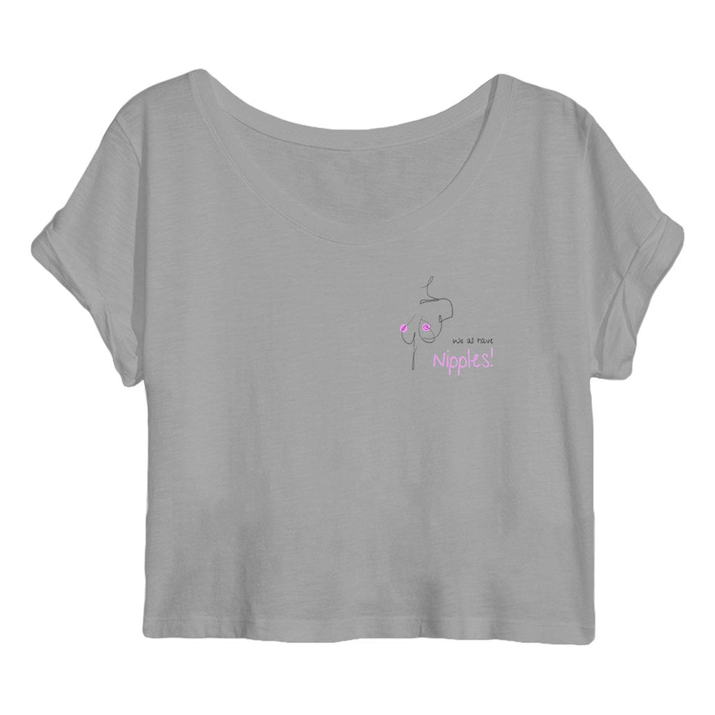 No Shit Shirts - Crop Shirt: We all have nipples! - basic