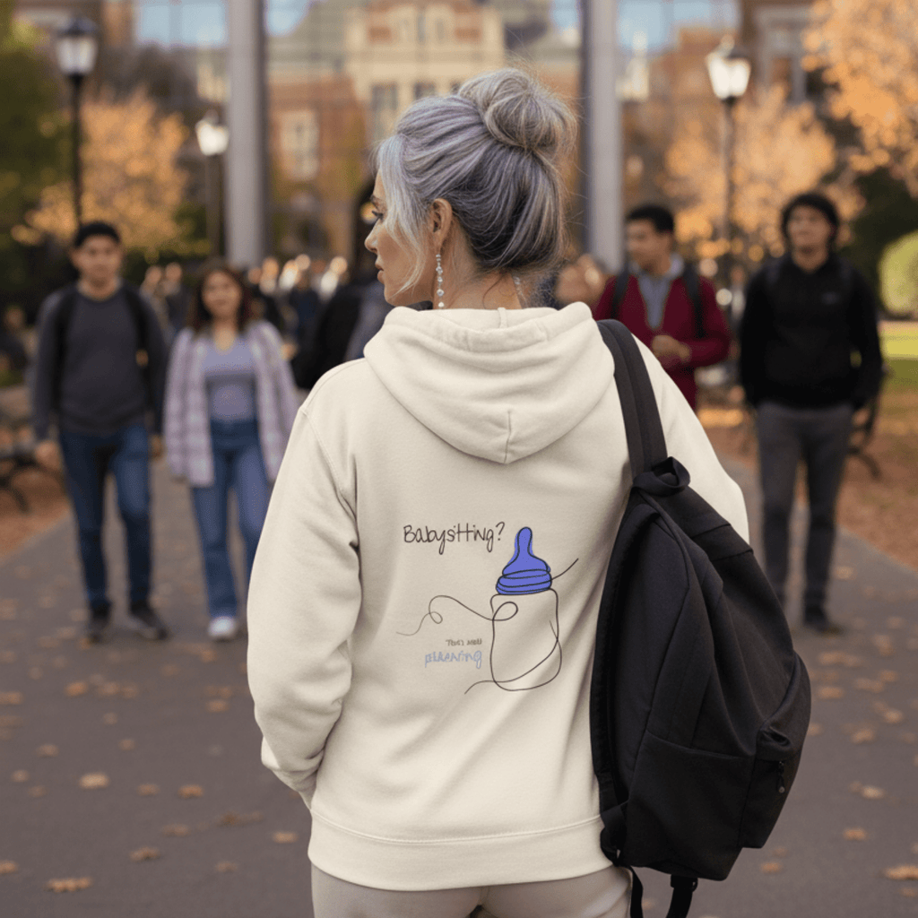 No Shit Shirts - Hoodie (Backprint): Babysitting? That’s called parenting! - Gender Roles - basic