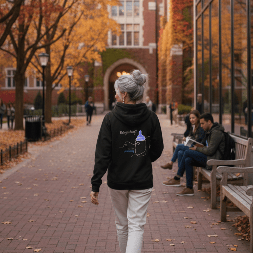 No Shit Shirts - Hoodie (Backprint): Babysitting? That’s called parenting! - Gender Roles - basic
