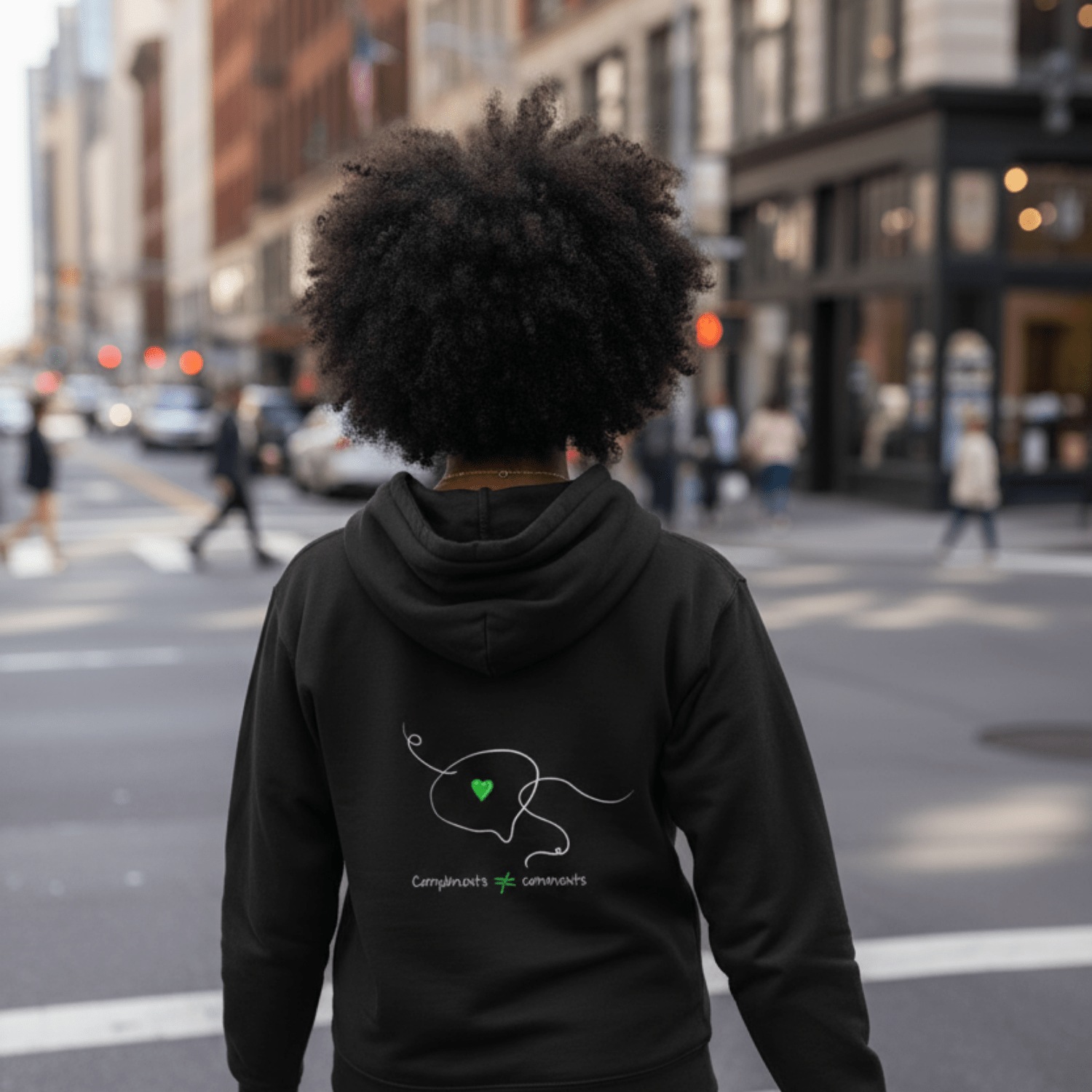 No Shit Shirts - Hoodie (Backprint): Compliments ≠ comments. - Hoodies - basic