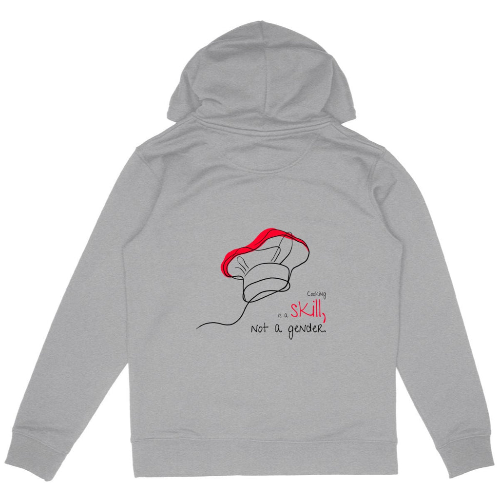 No Shit Shirts - Hoodie (Backprint): Cooking is a skill, not a gender. - Gender Roles - basic