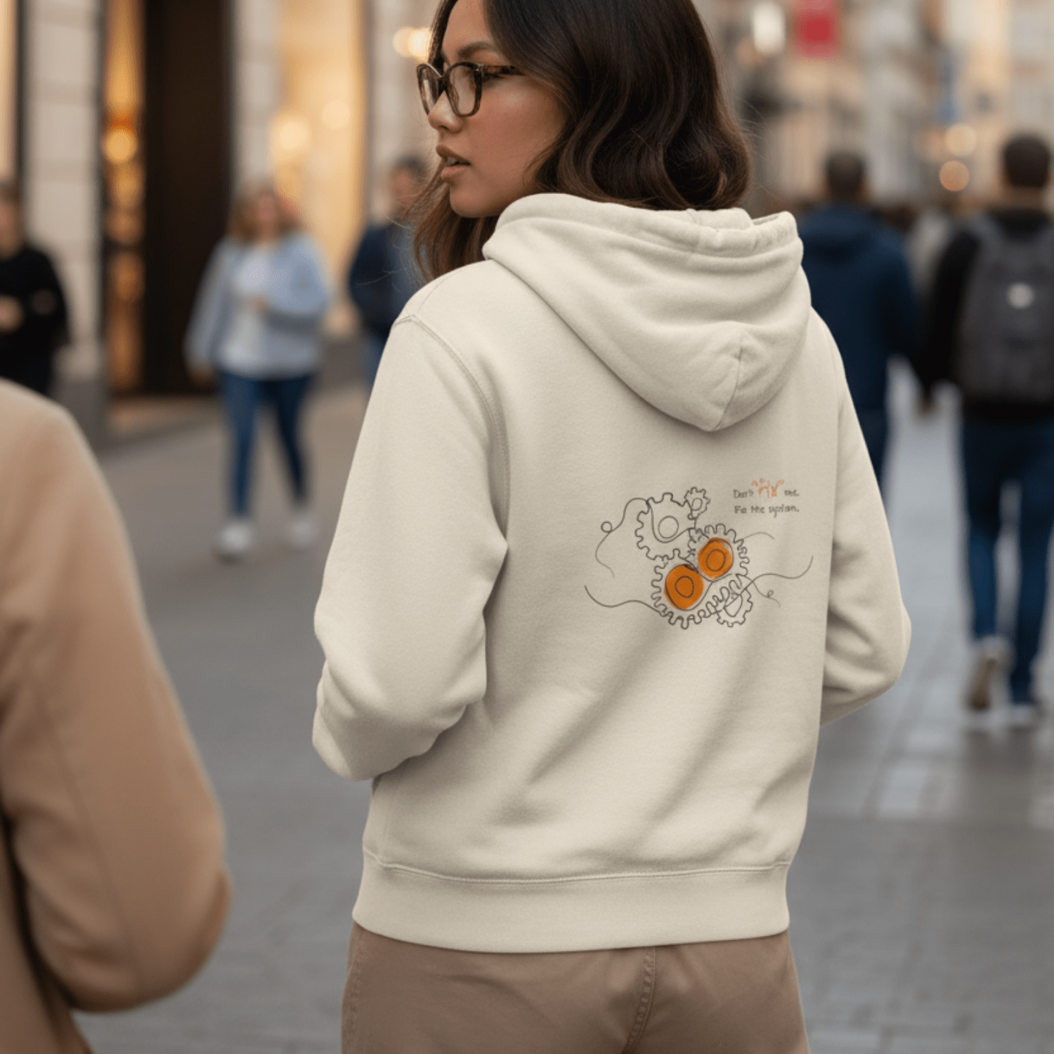 No Shit Shirts - Hoodie (Backprint): Don’t “fix” me. Fix the system. - Hoodies - basic