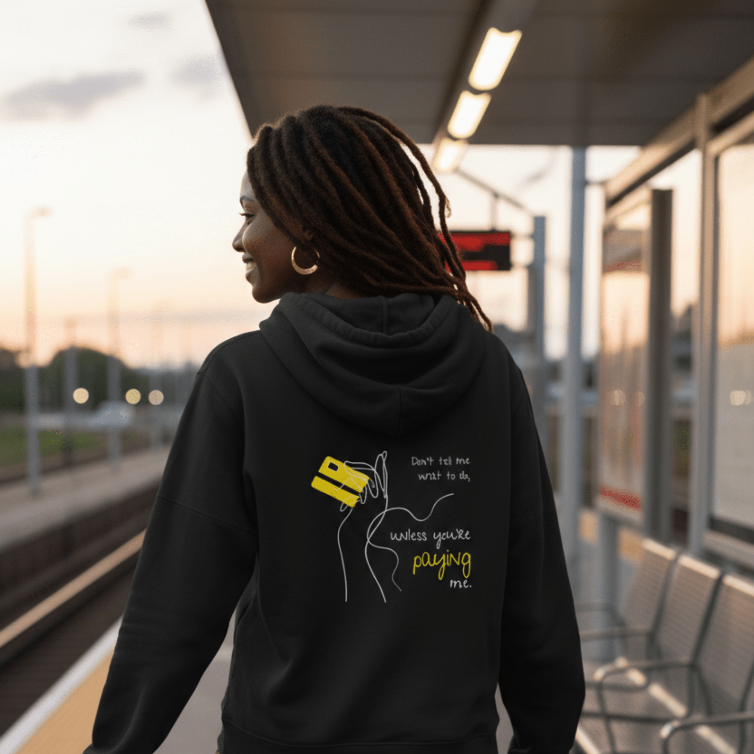 No Shit Shirts - Hoodie (Backprint): Don’t tell me what to do, unless you’re paying me - Hoodies - basic