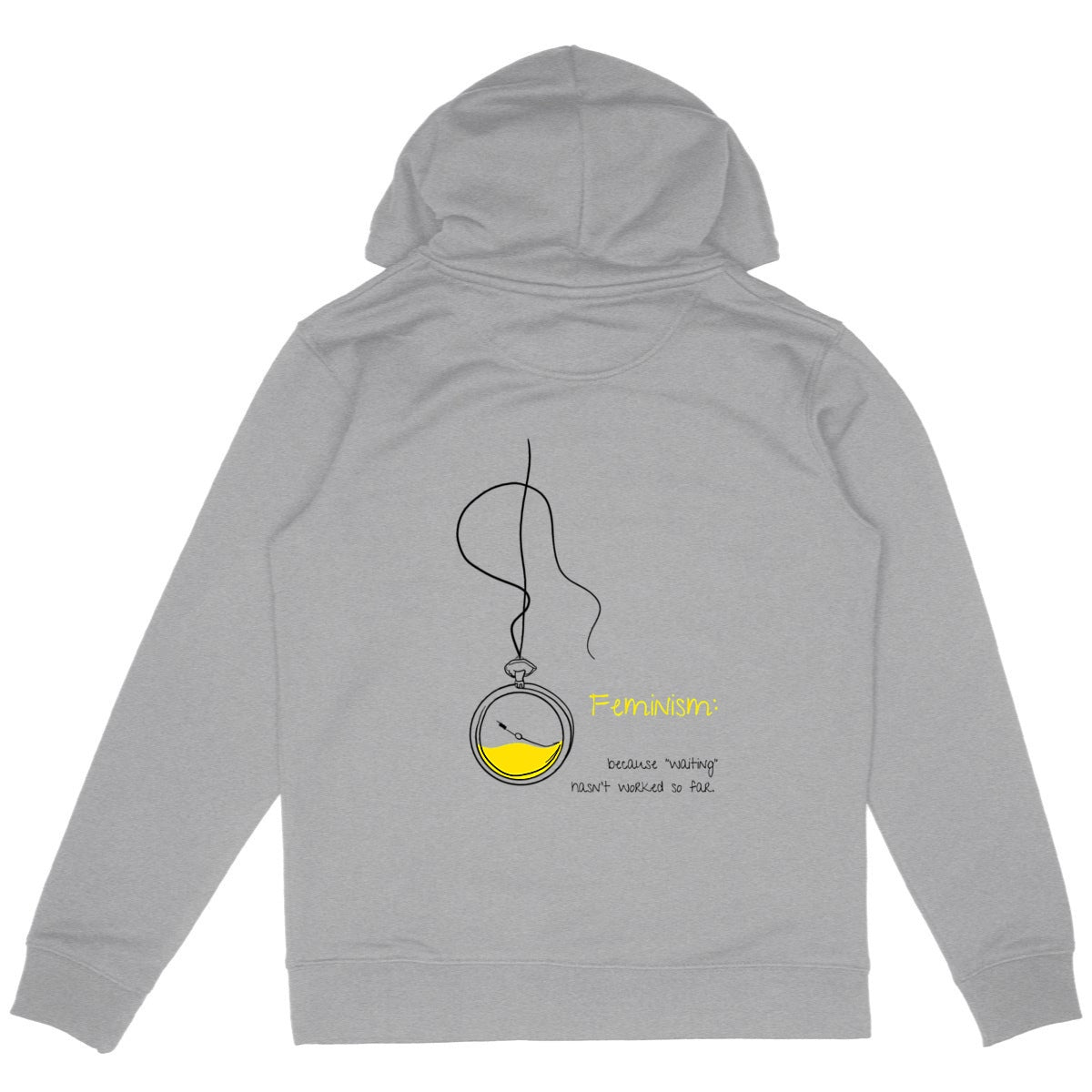 No Shit Shirts - Hoodie (Backprint): Feminism: because “waiting” hasn’t worked so far - Hoodies - basic