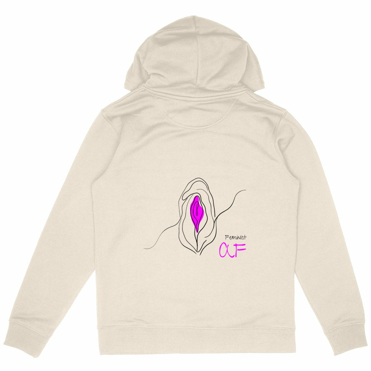 No Shit Shirts - Hoodie (Backprint): Feminist AF - Gender Roles - basic