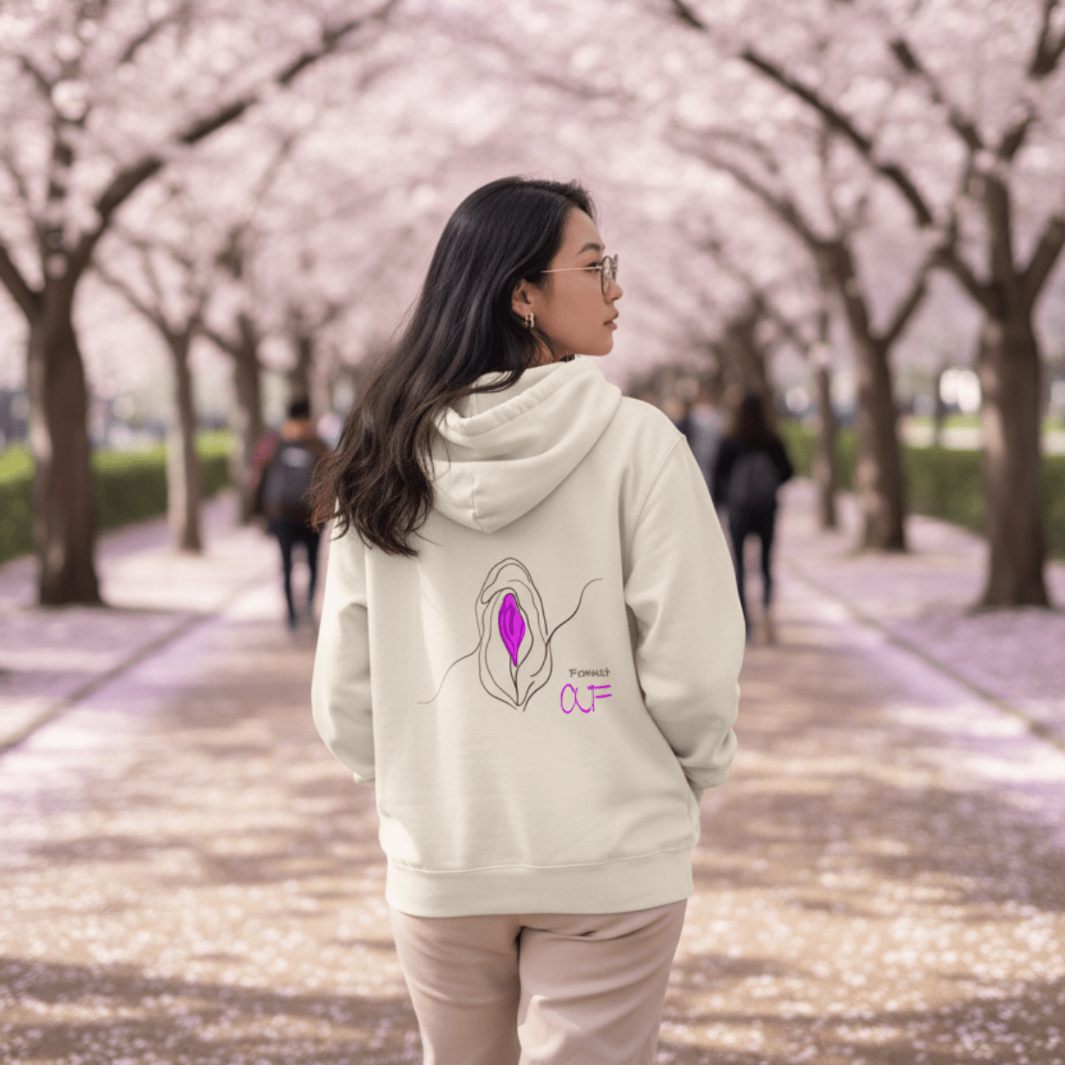 No Shit Shirts - Hoodie (Backprint): Feminist AF - Gender Roles - basic