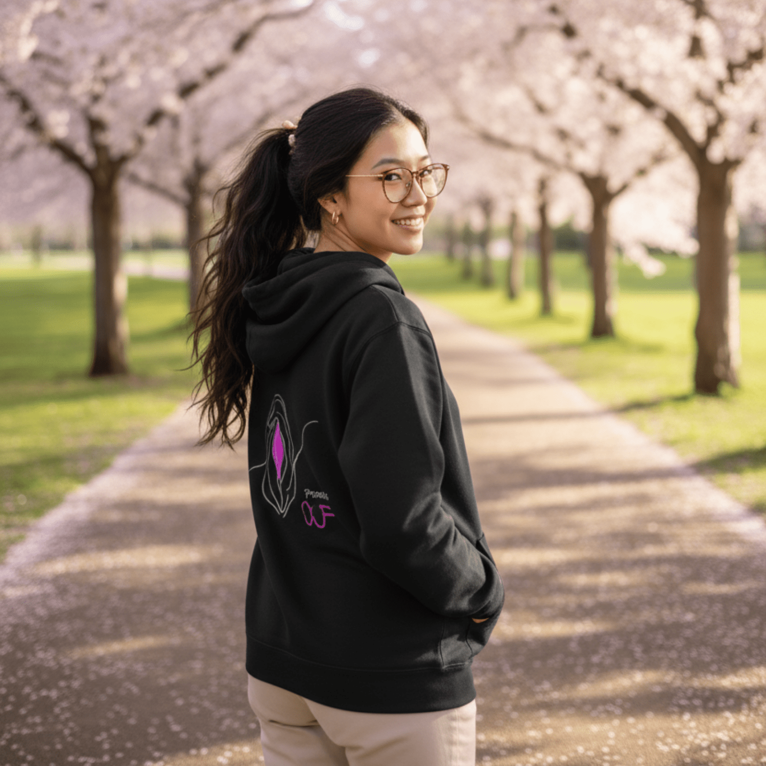 No Shit Shirts - Hoodie (Backprint): Feminist AF - Gender Roles - basic