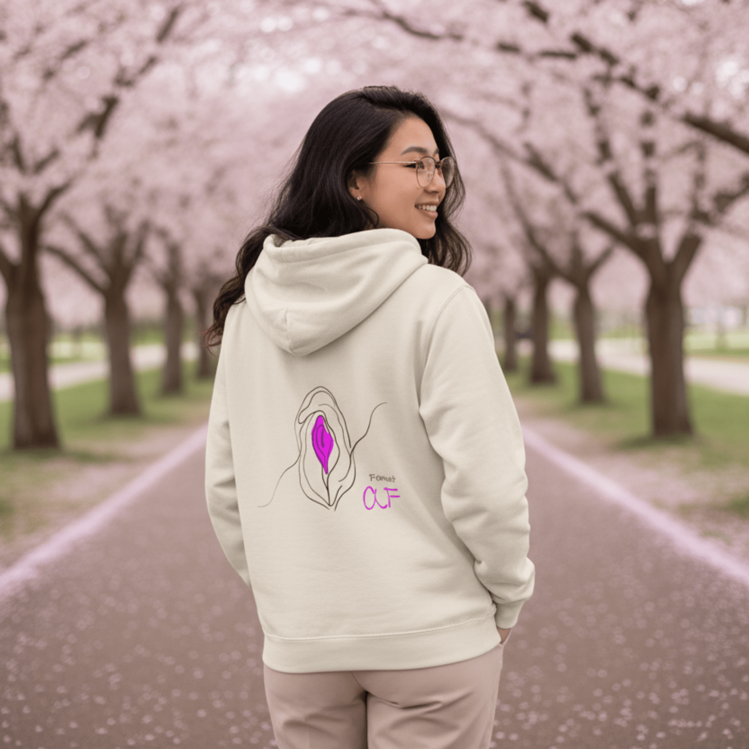 No Shit Shirts - Hoodie (Backprint): Feminist AF - Gender Roles - basic