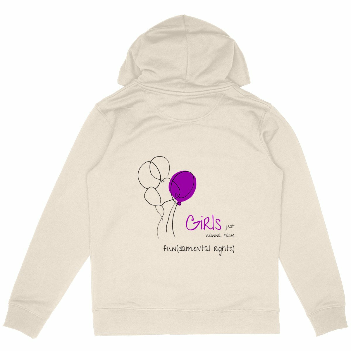 No Shit Shirts - Hoodie (Backprint): Girls just wanna have fun(damental rights) - Hoodies - basic