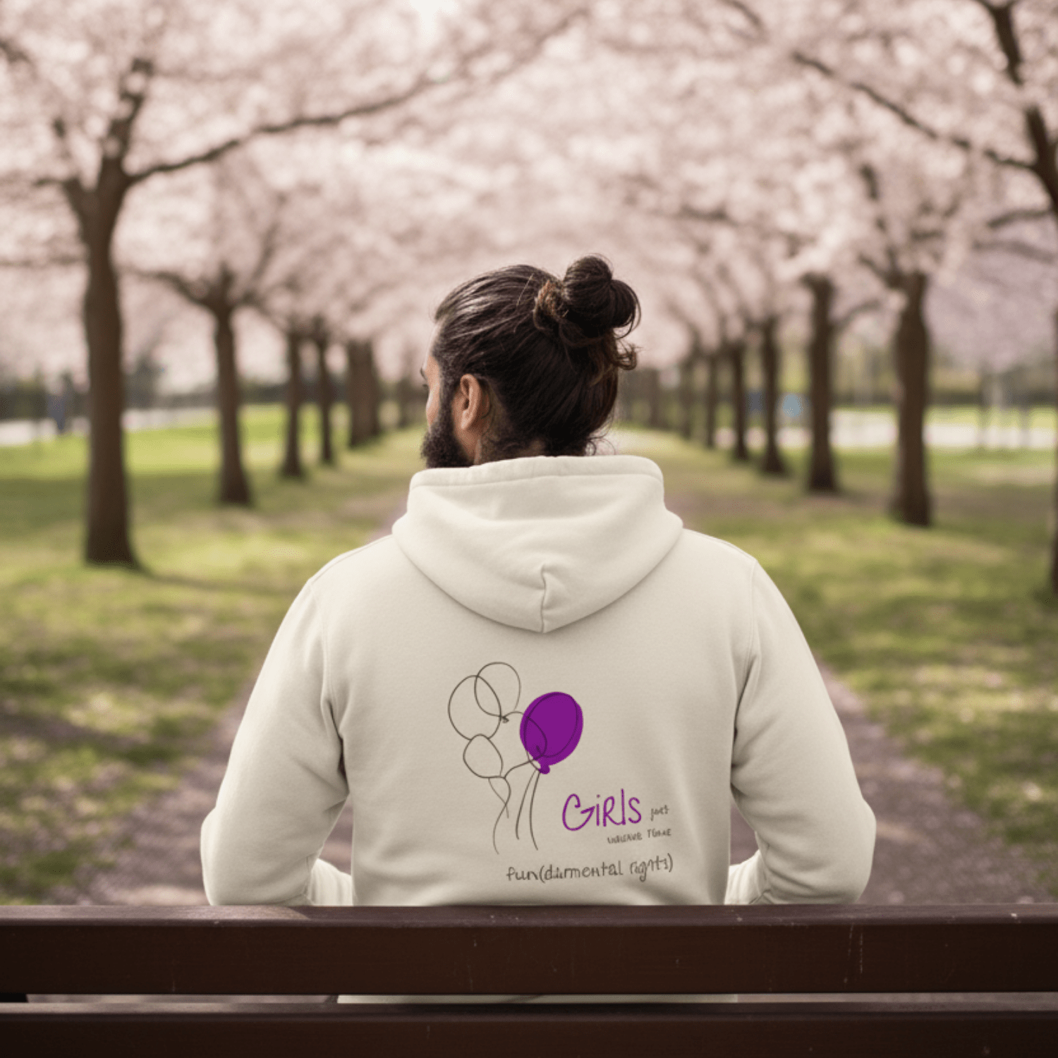 No Shit Shirts - Hoodie (Backprint): Girls just wanna have fun(damental rights) - Hoodies - basic