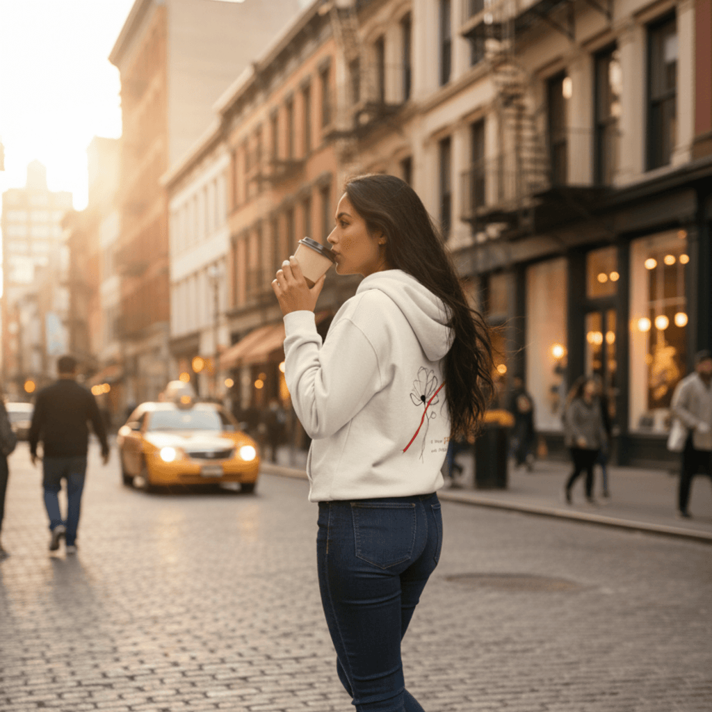 No Shit Shirts - Hoodie (Backprint): I’ll take power over flowers - Hoodies - basic