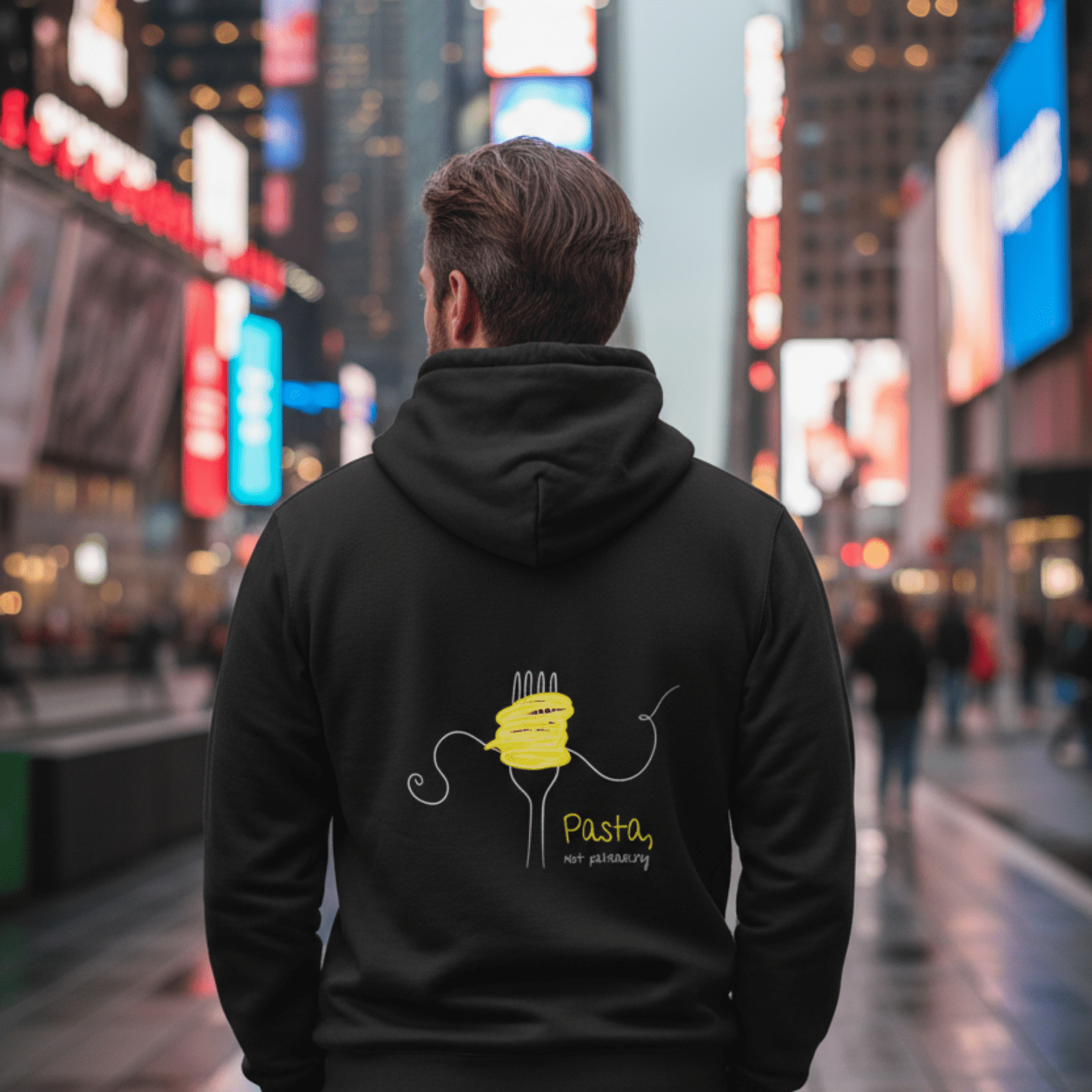 No Shit Shirts - Hoodie (Backprint): Pasta, not patriarchy - Hoodies - basic