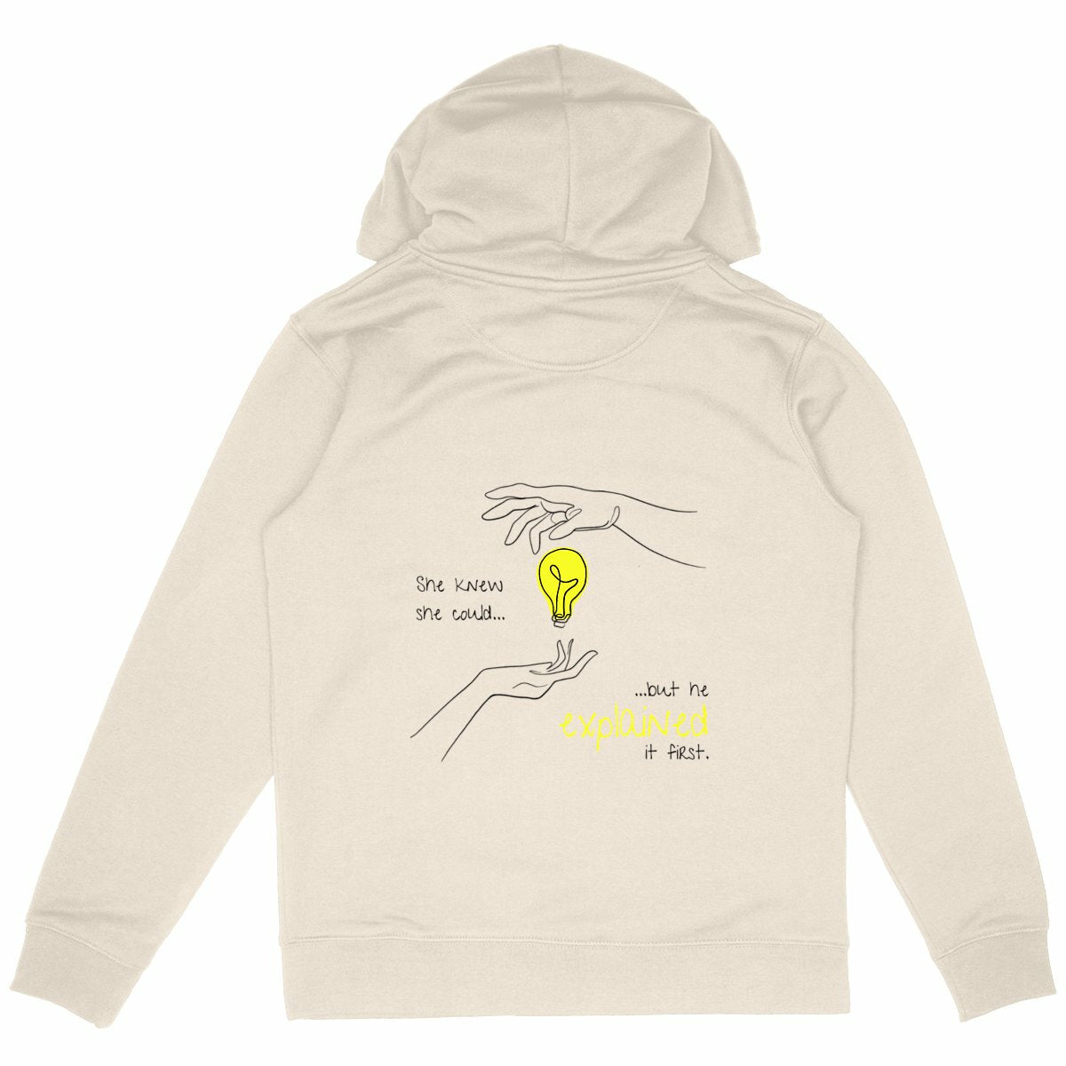 No Shit Shirts - Hoodie (Backprint): She knew she could, but he explained it first. - Hoodies - basic