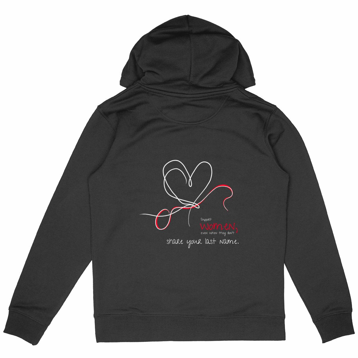 No Shit Shirts - Hoodie (Backprint): Support women, even when they don’t share your last name. - Hoodies - basic