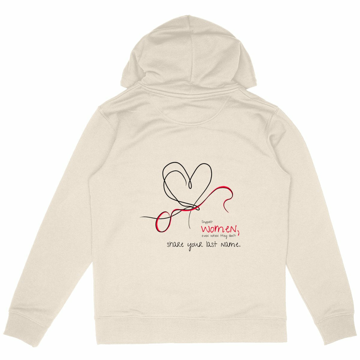 No Shit Shirts - Hoodie (Backprint): Support women, even when they don’t share your last name. - Hoodies - basic
