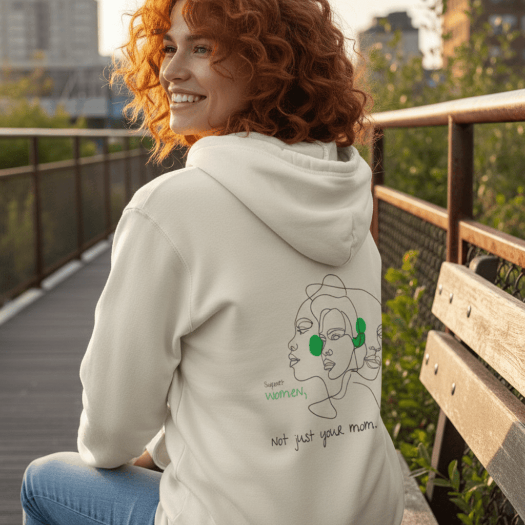 No Shit Shirts - Hoodie (Backprint): Support women. Not just your mom - Hoodies - basic