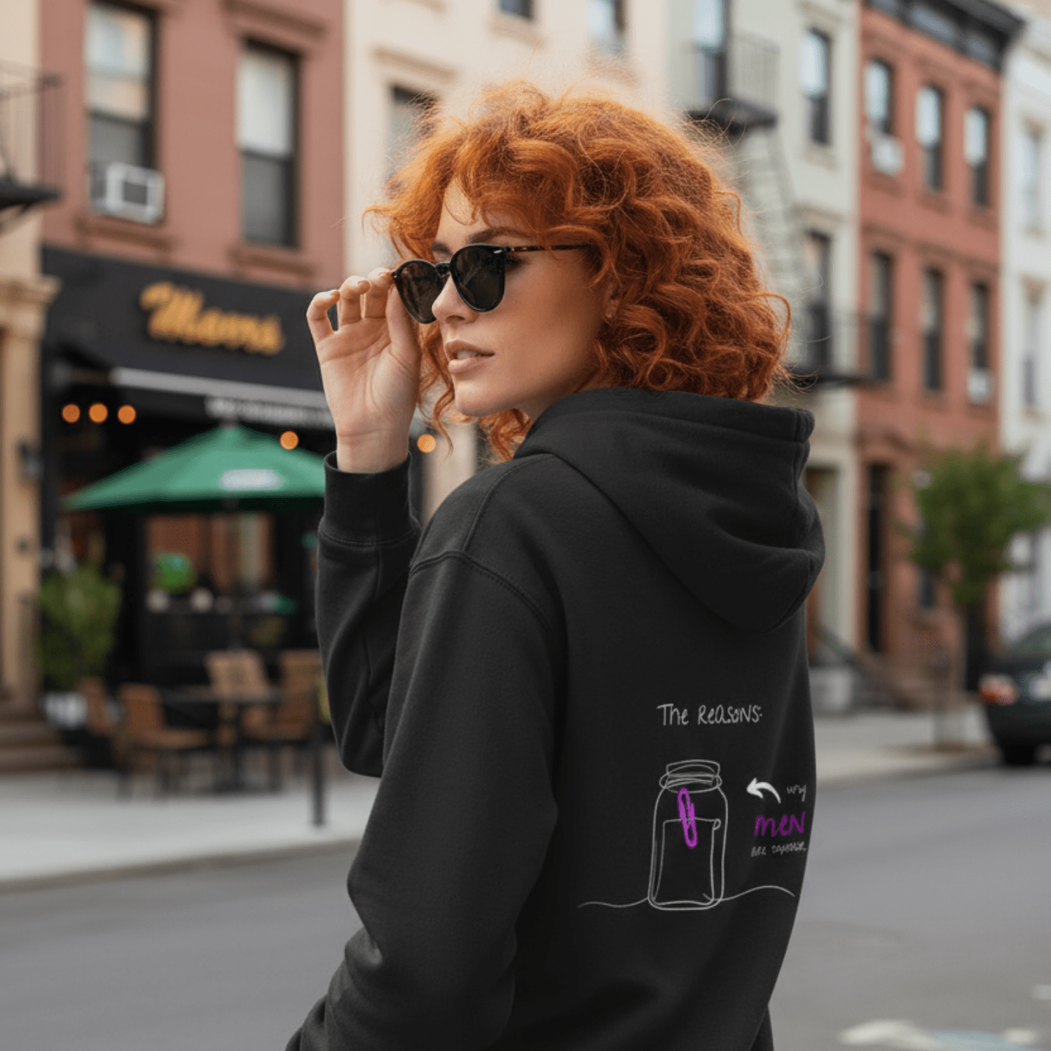 No Shit Shirts - Hoodie (Backprint): The reasons why men are superior: - Gender Roles - basic