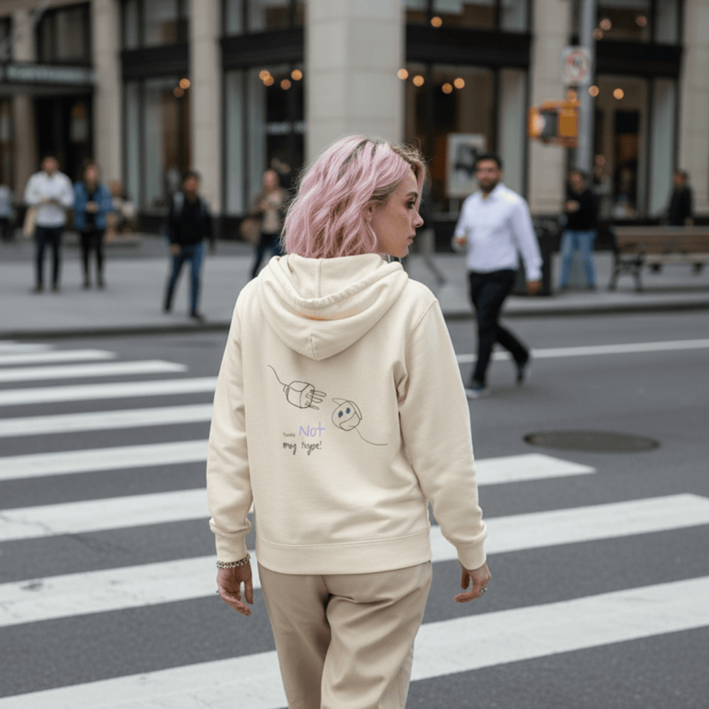 No Shit Shirts - Hoodie (Backprint): Your not my type - Body & Autonomy & Sexism - basic