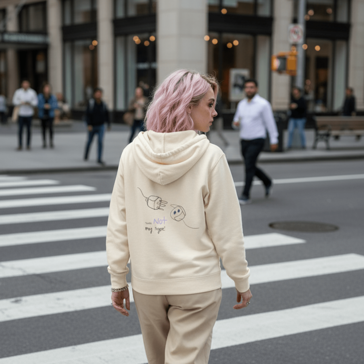 No Shit Shirts - Hoodie (Backprint): Your not my type - Body & Autonomy & Sexism - basic