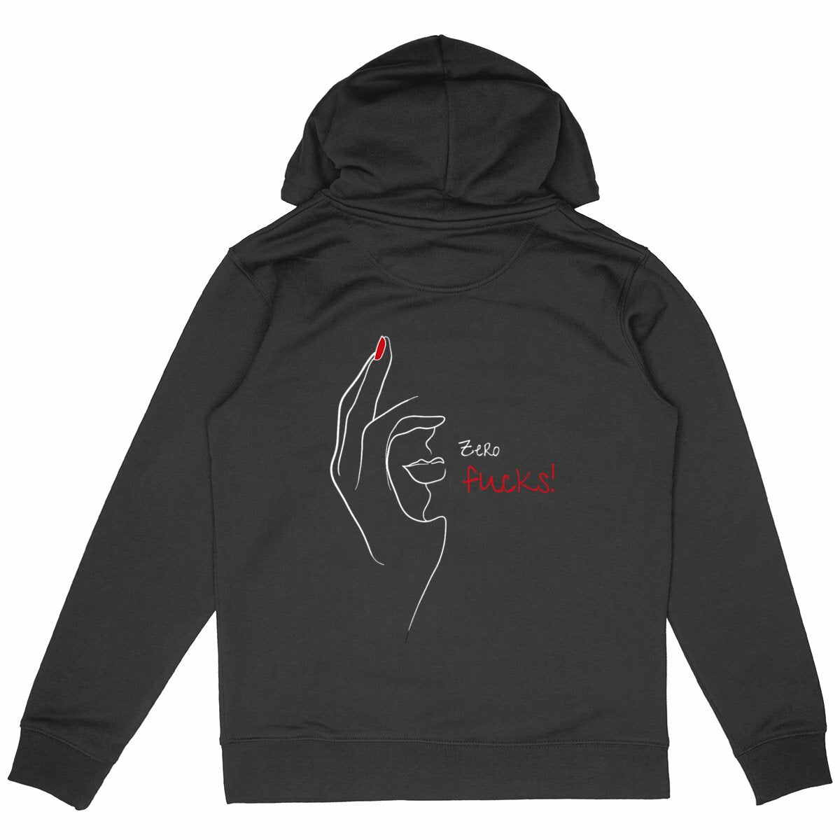 No Shit Shirts - Hoodie (Backprint): Zero Fucks - Hoodies - basic