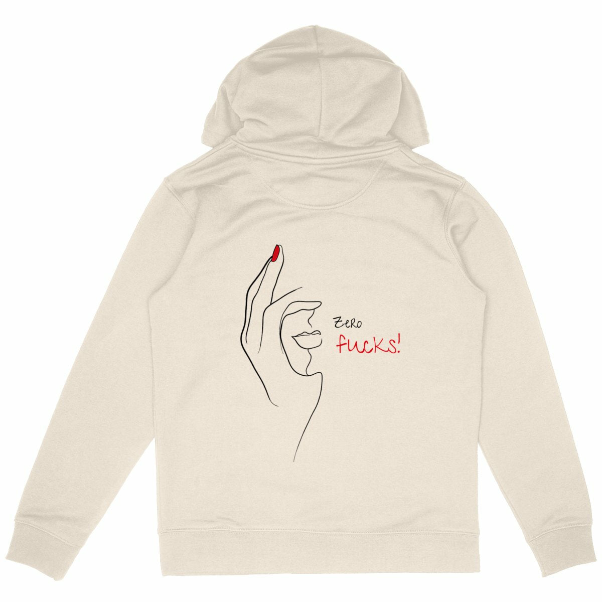 No Shit Shirts - Hoodie (Backprint): Zero Fucks - Hoodies - basic