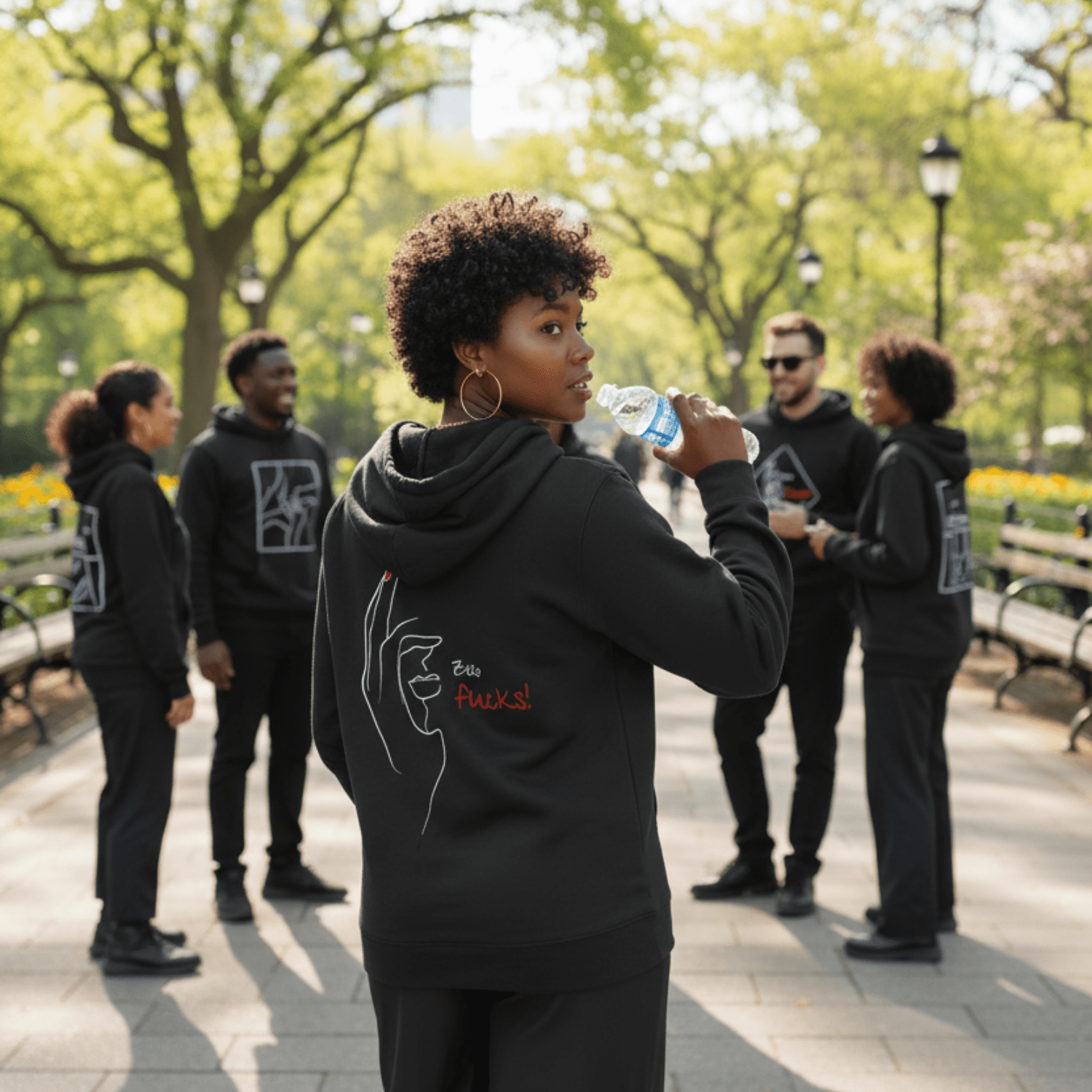 No Shit Shirts - Hoodie (Backprint): Zero Fucks - Hoodies - basic