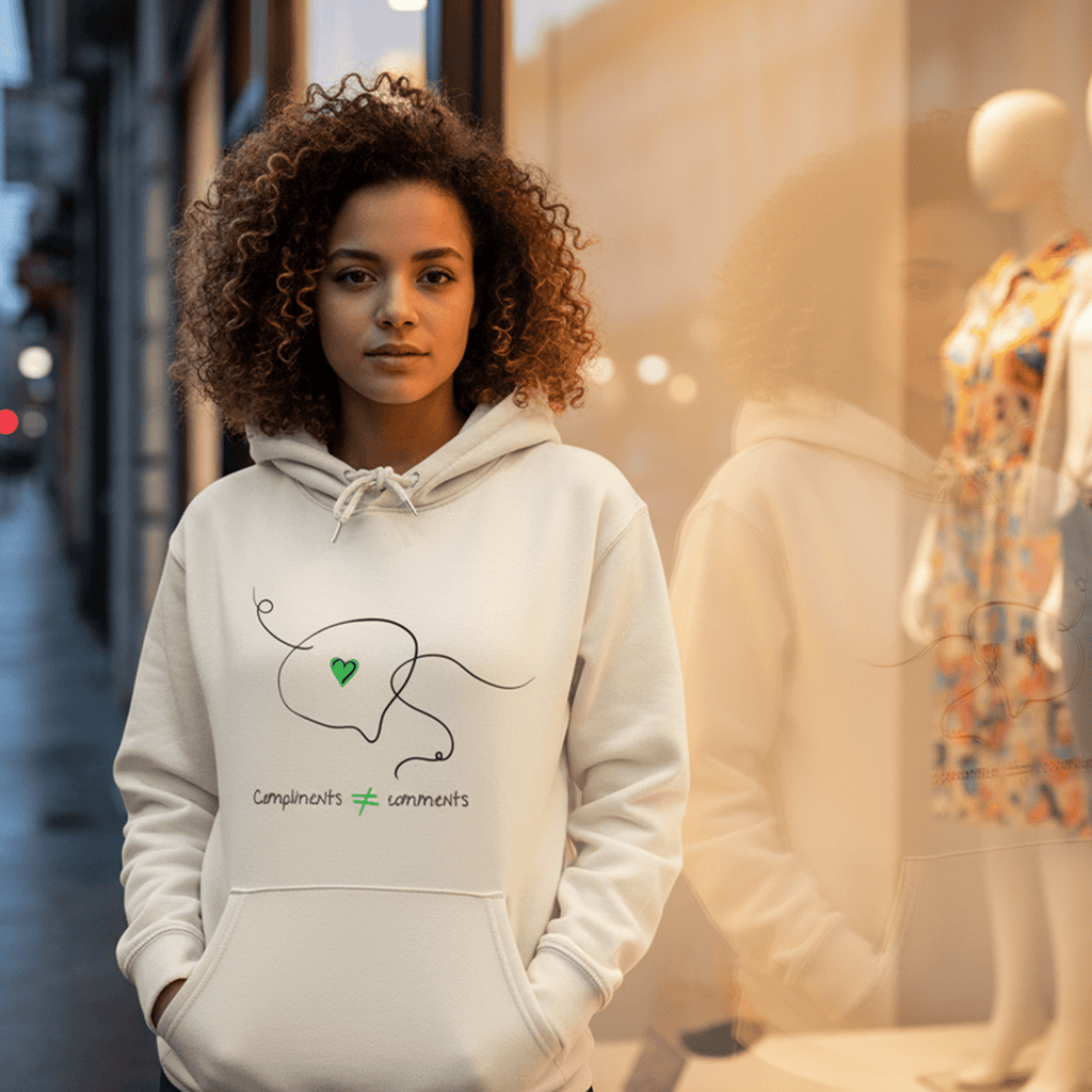 No Shit Shirts - Hoodie (Frontprint Large): Compliments ≠ comments. - Hoodies - basic