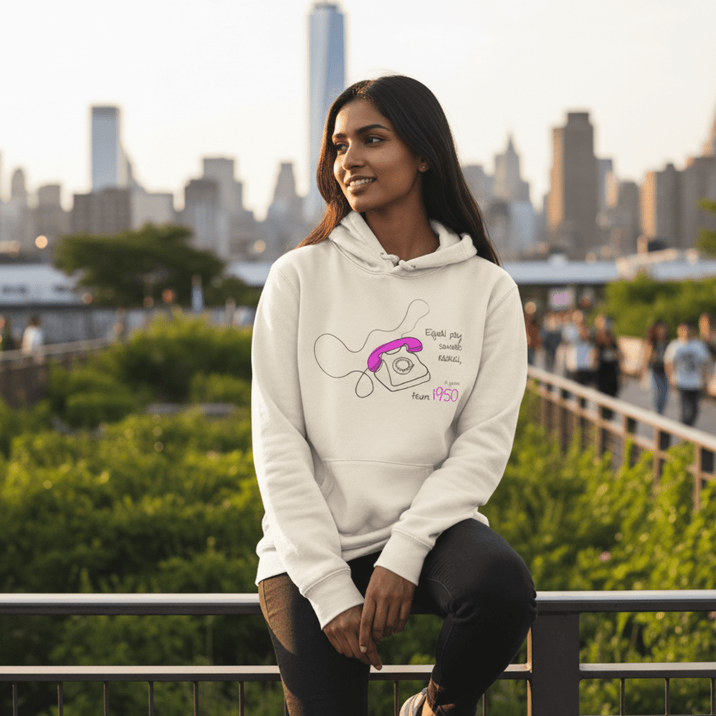 No Shit Shirts - Hoodie (Frontprint Large): Equal pay sounds radical… if you’re from 1950. - Equal Pay - basic