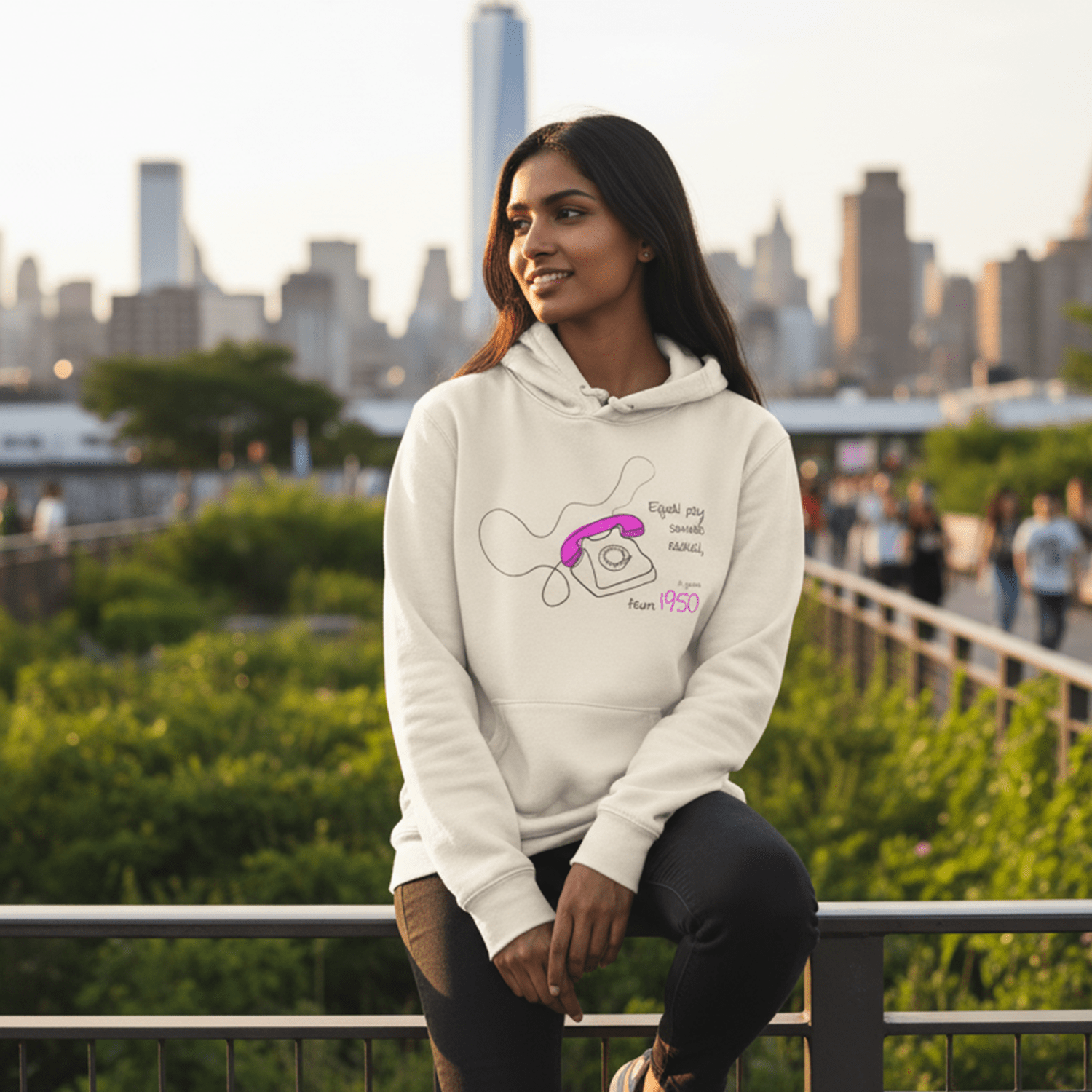 No Shit Shirts - Hoodie (Frontprint Large): Equal pay sounds radical… if you’re from 1950. - Equal Pay - basic