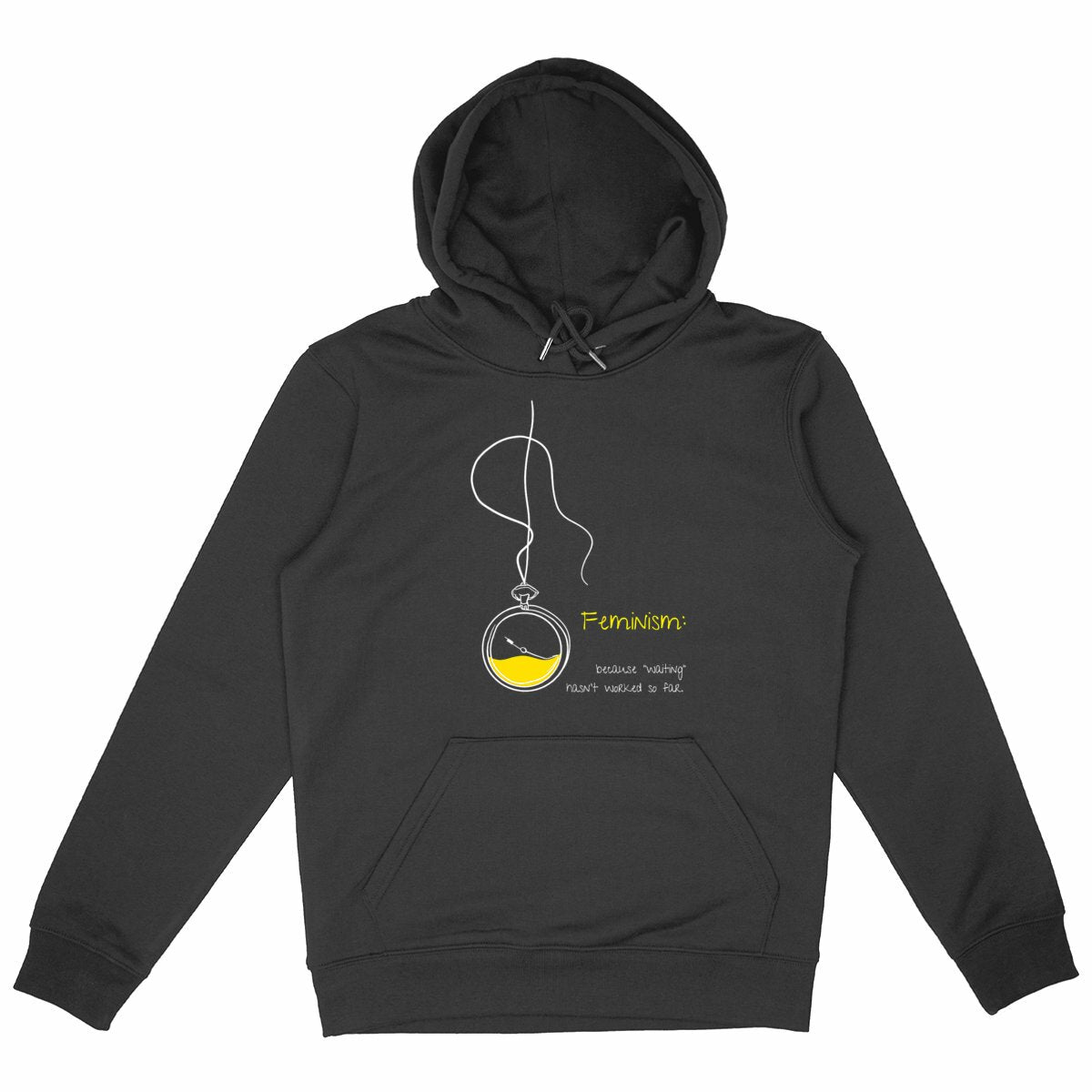No Shit Shirts - Hoodie (Frontprint Large): Feminism: because “waiting” hasn’t worked so far - Hoodies - basic