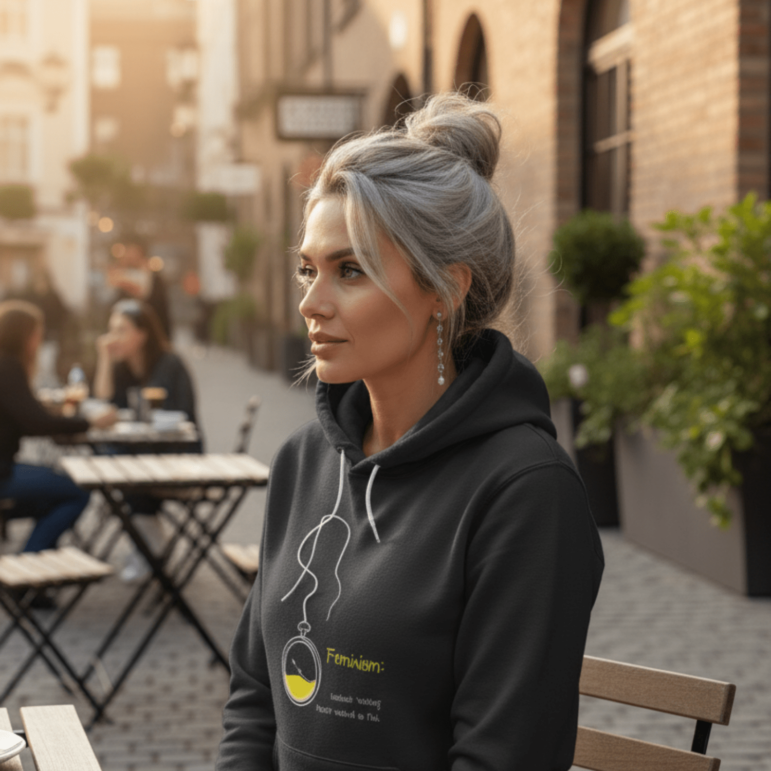 No Shit Shirts - Hoodie (Frontprint Large): Feminism: because “waiting” hasn’t worked so far - Hoodies - basic