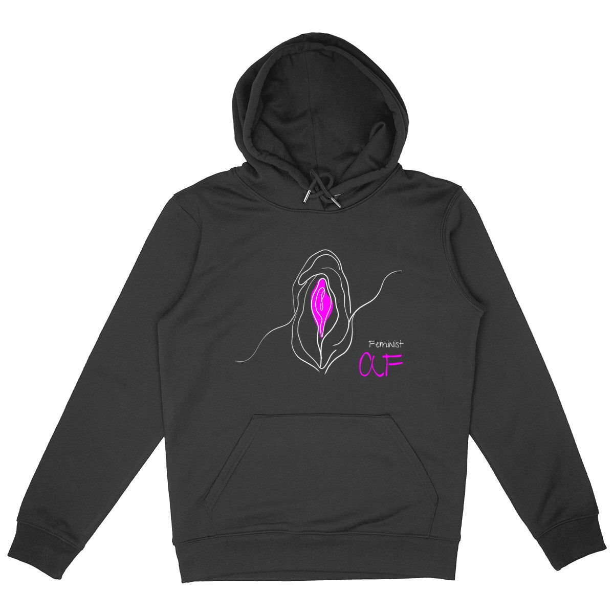 No Shit Shirts - Hoodie (Frontprint Large): Feminist AF - Hoodies - basic