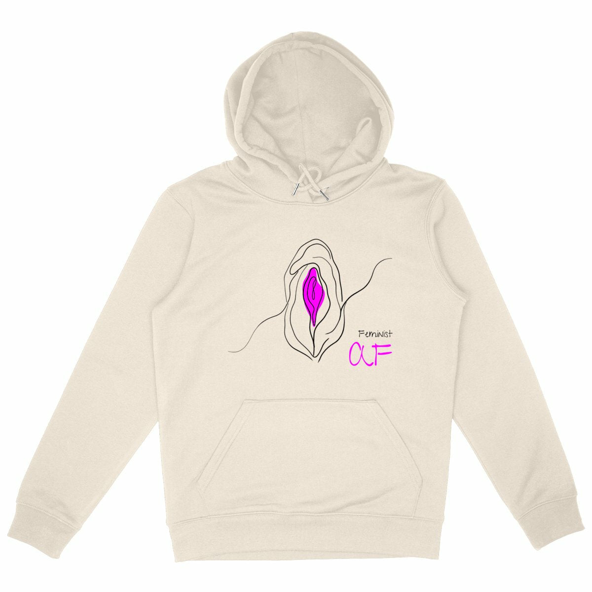 No Shit Shirts - Hoodie (Frontprint Large): Feminist AF - Hoodies - basic
