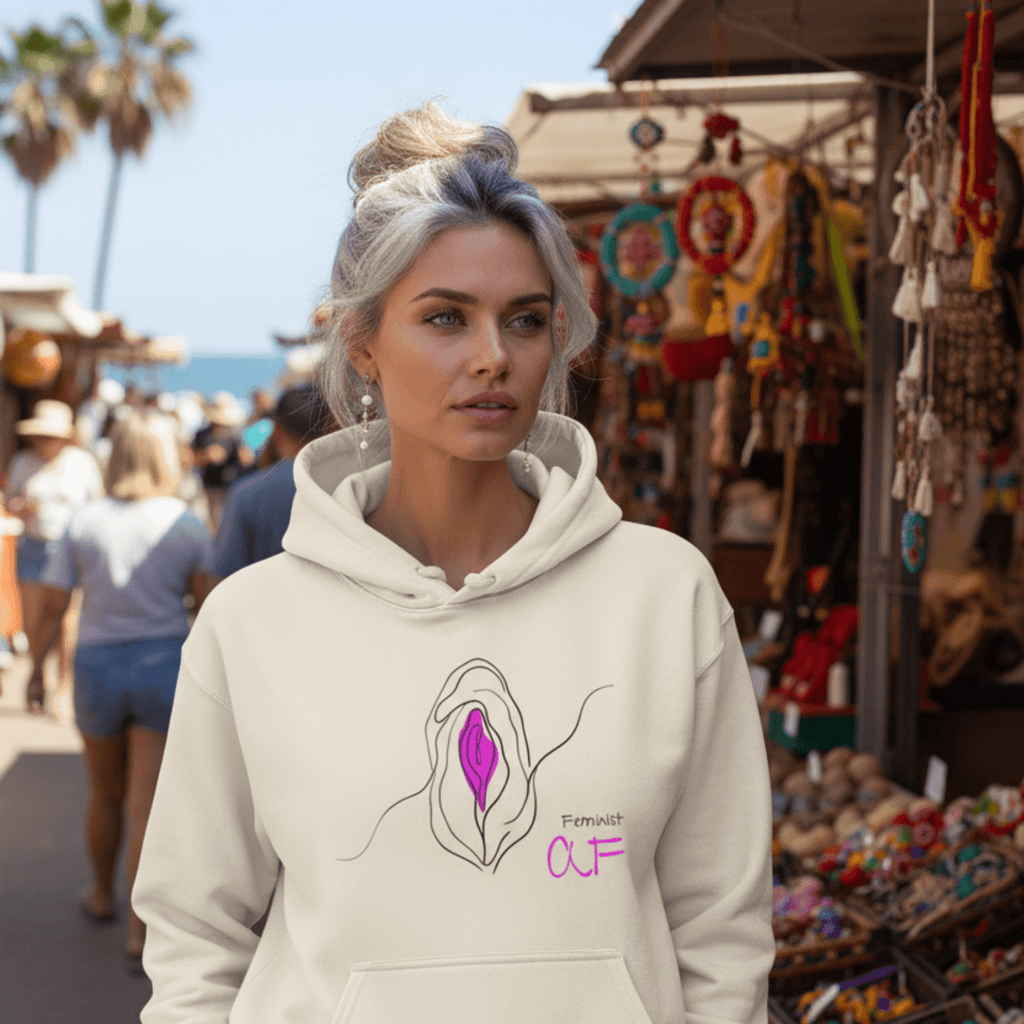 No Shit Shirts - Hoodie (Frontprint Large): Feminist AF - Hoodies - basic