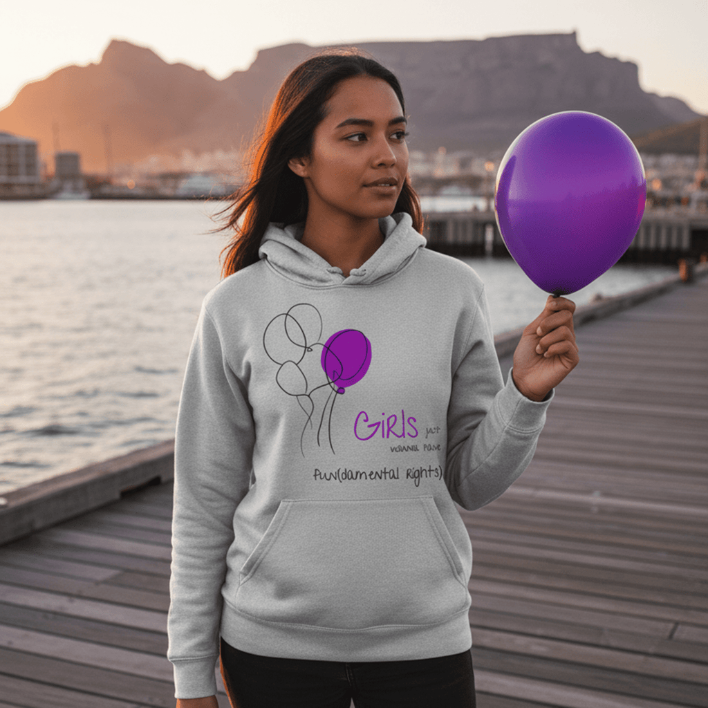 No Shit Shirts - Hoodie (Frontprint Large): Girls just wanna have fun(damental rights) - Hoodies - basic