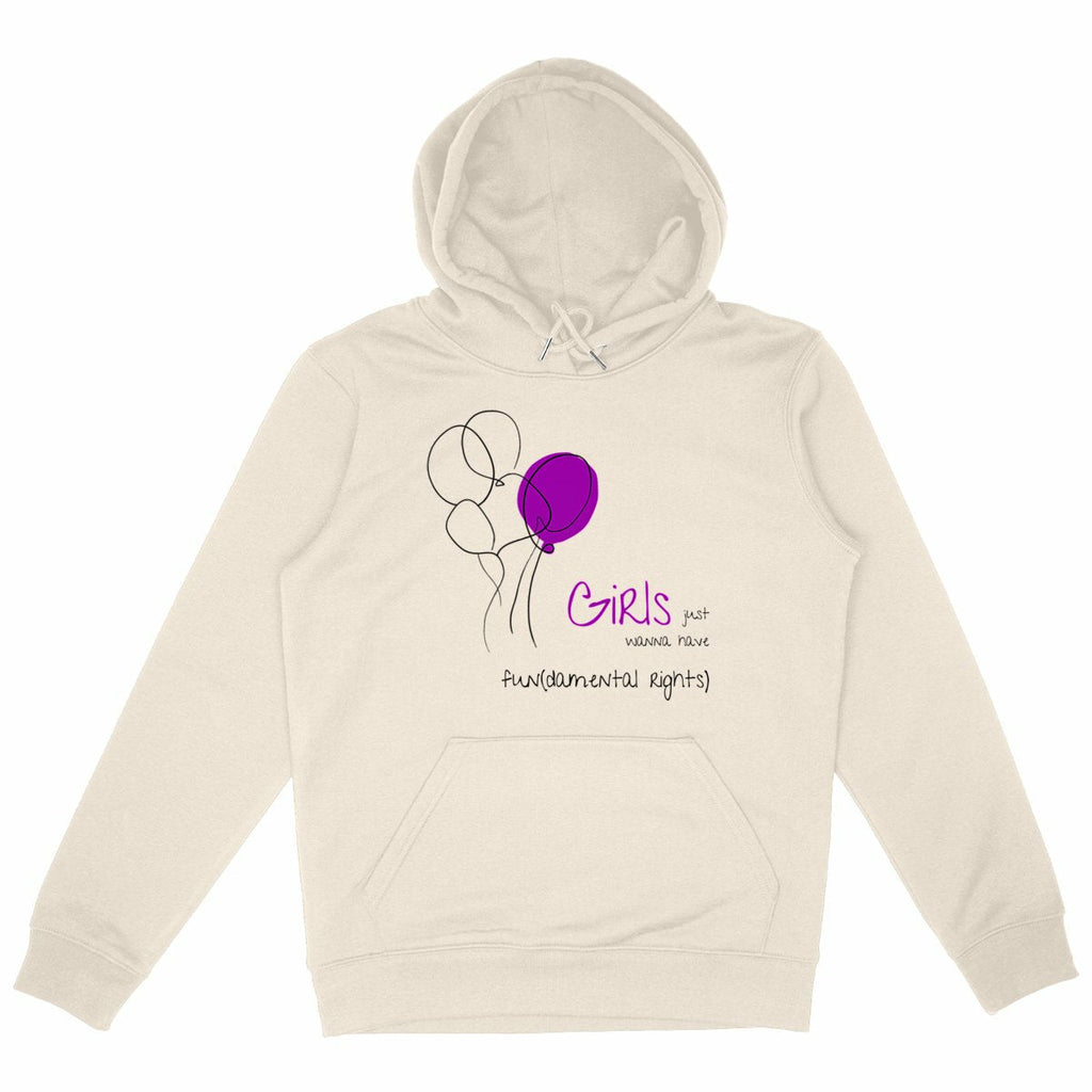No Shit Shirts - Hoodie (Frontprint Large): Girls just wanna have fun(damental rights) - Hoodies - basic