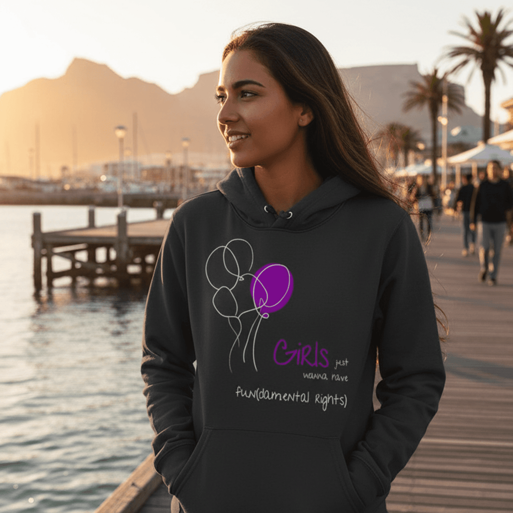 No Shit Shirts - Hoodie (Frontprint Large): Girls just wanna have fun(damental rights) - Hoodies - basic