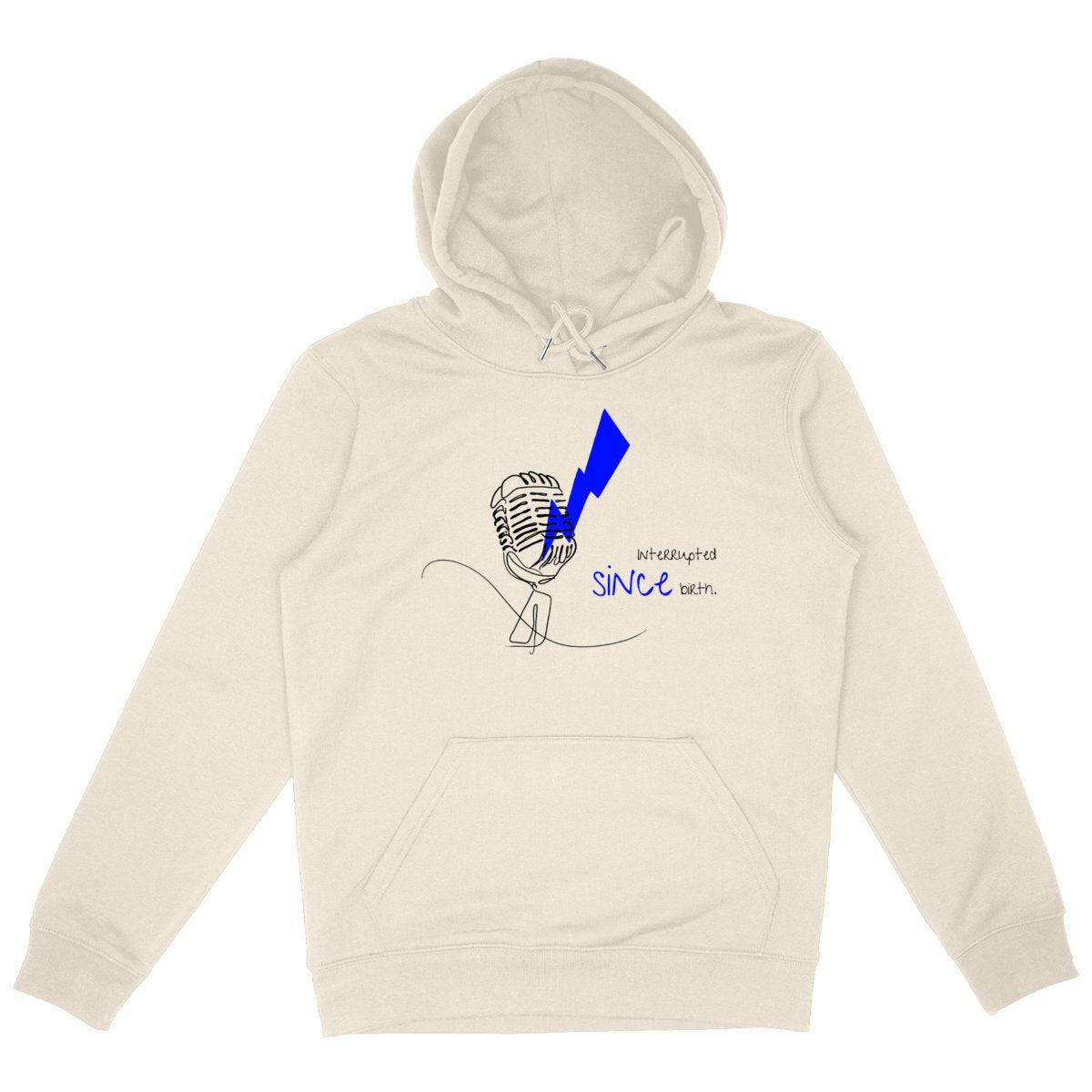 No Shit Shirts - Hoodie (Frontprint Large): Interrupted since birth. - Hoodies - basic