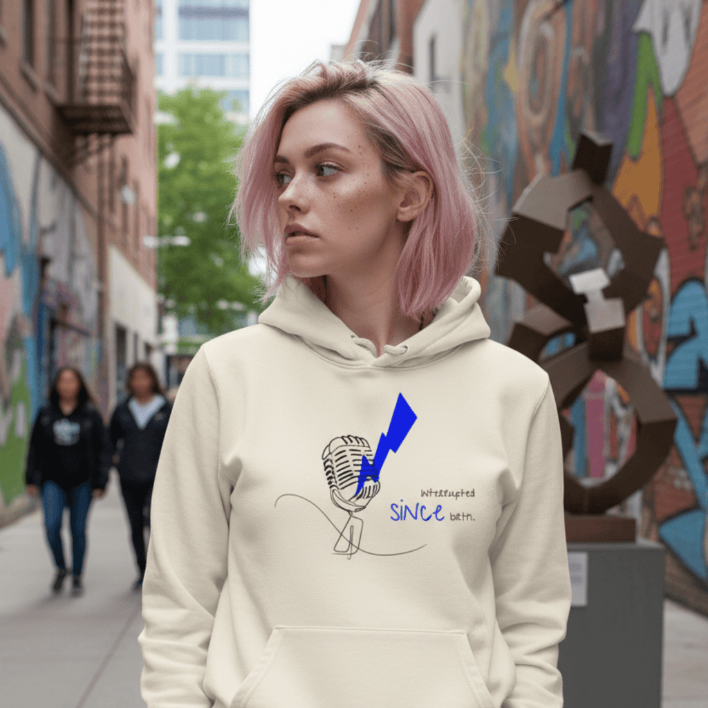 No Shit Shirts - Hoodie (Frontprint Large): Interrupted since birth. - Hoodies - basic