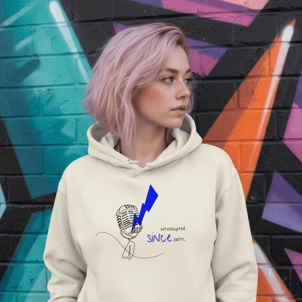 No Shit Shirts - Hoodie (Frontprint Large): Interrupted since birth. - Hoodies - basic