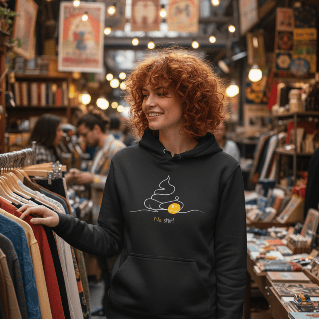 No Shit Shirts - Hoodie (Frontprint Large): No Shit! - Hoodies - basic