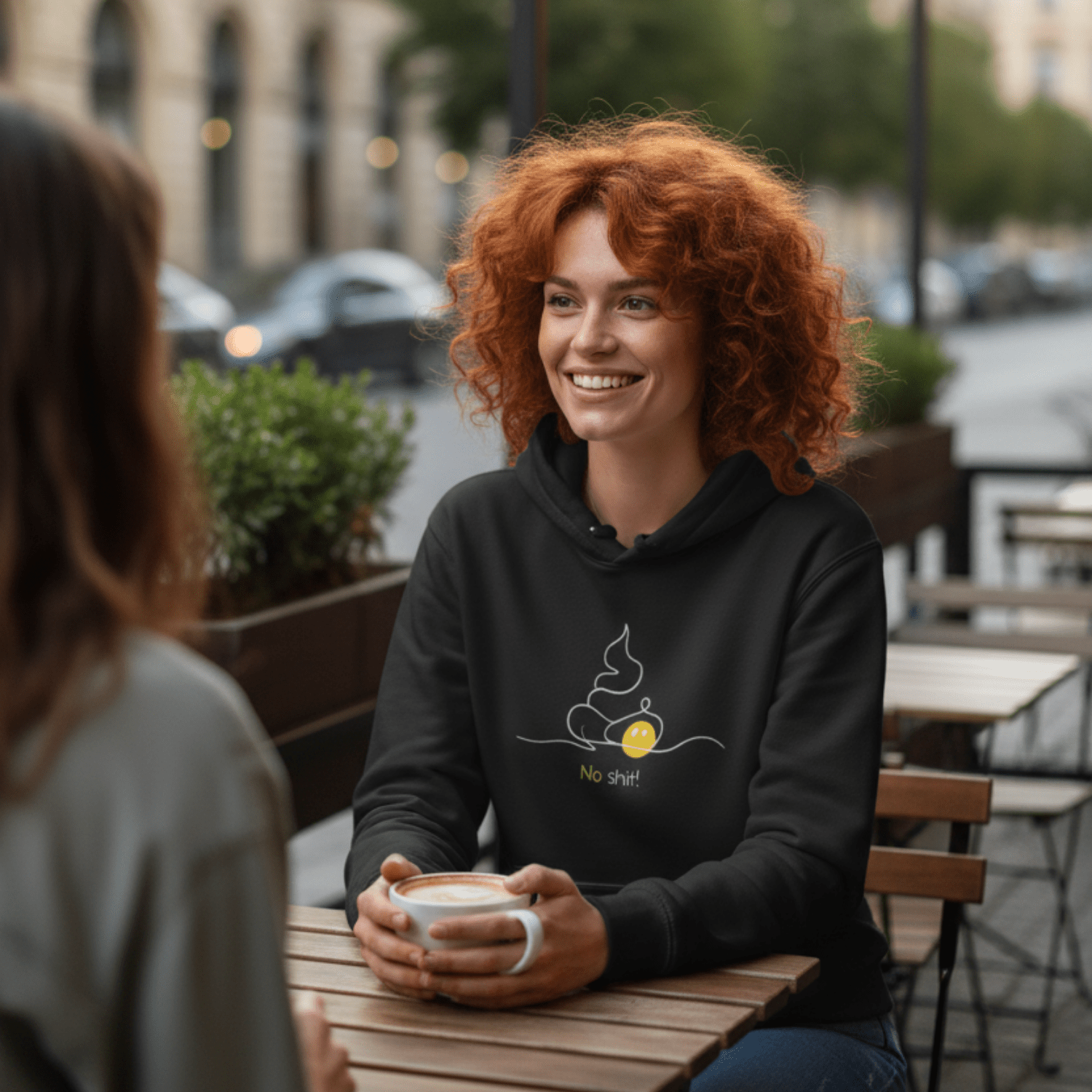 No Shit Shirts - Hoodie (Frontprint Large): No Shit! - Hoodies - basic