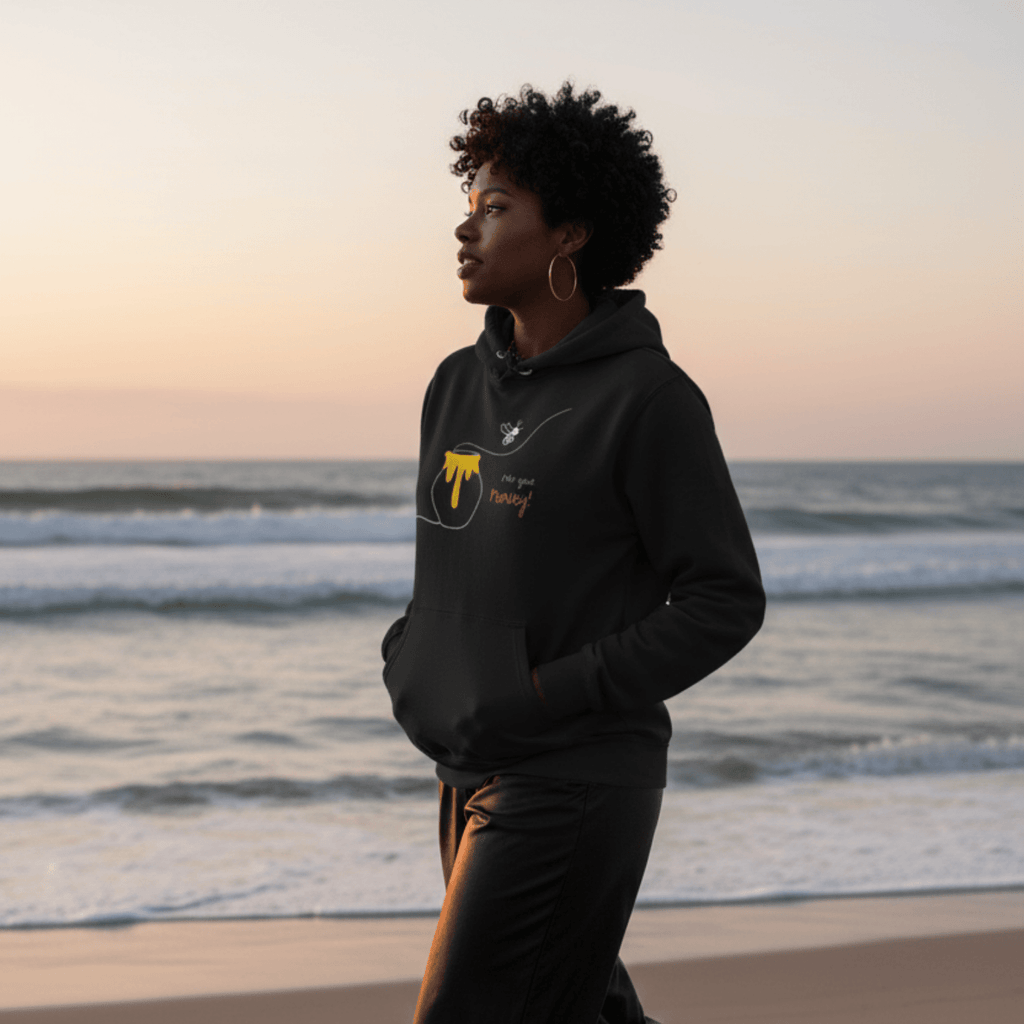 No Shit Shirts - Hoodie (Frontprint Large): Not your honey - Body & Autonomy & Sexism - basic