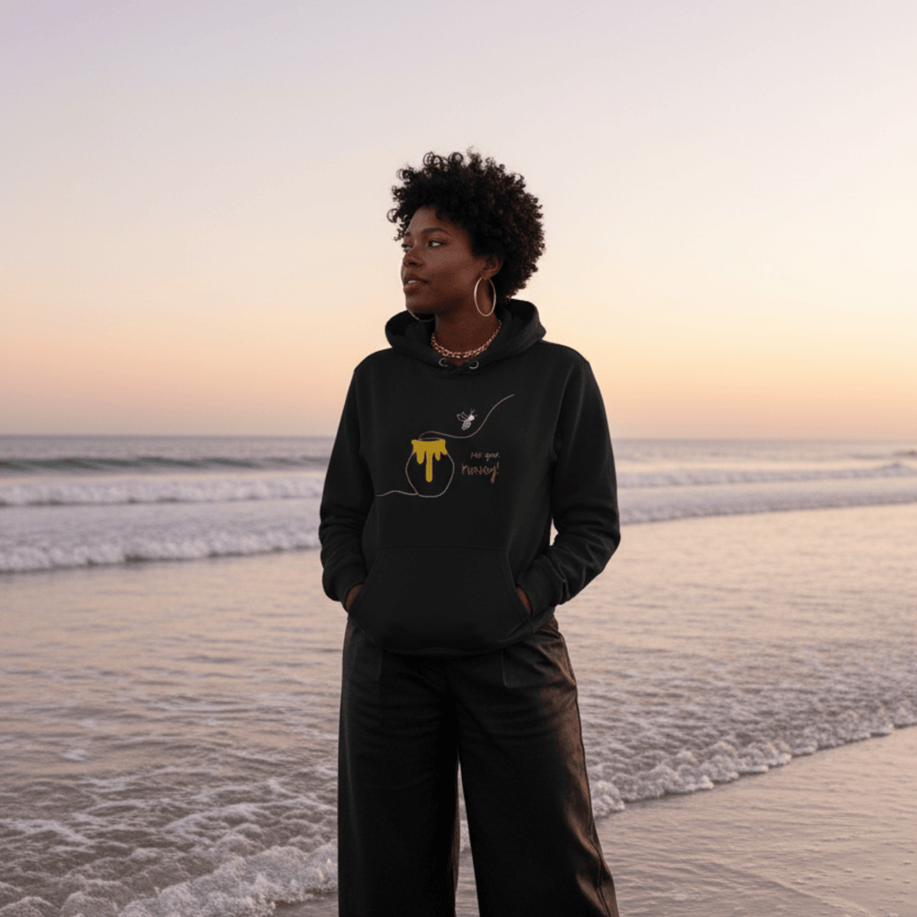 No Shit Shirts - Hoodie (Frontprint Large): Not your honey - Body & Autonomy & Sexism - basic