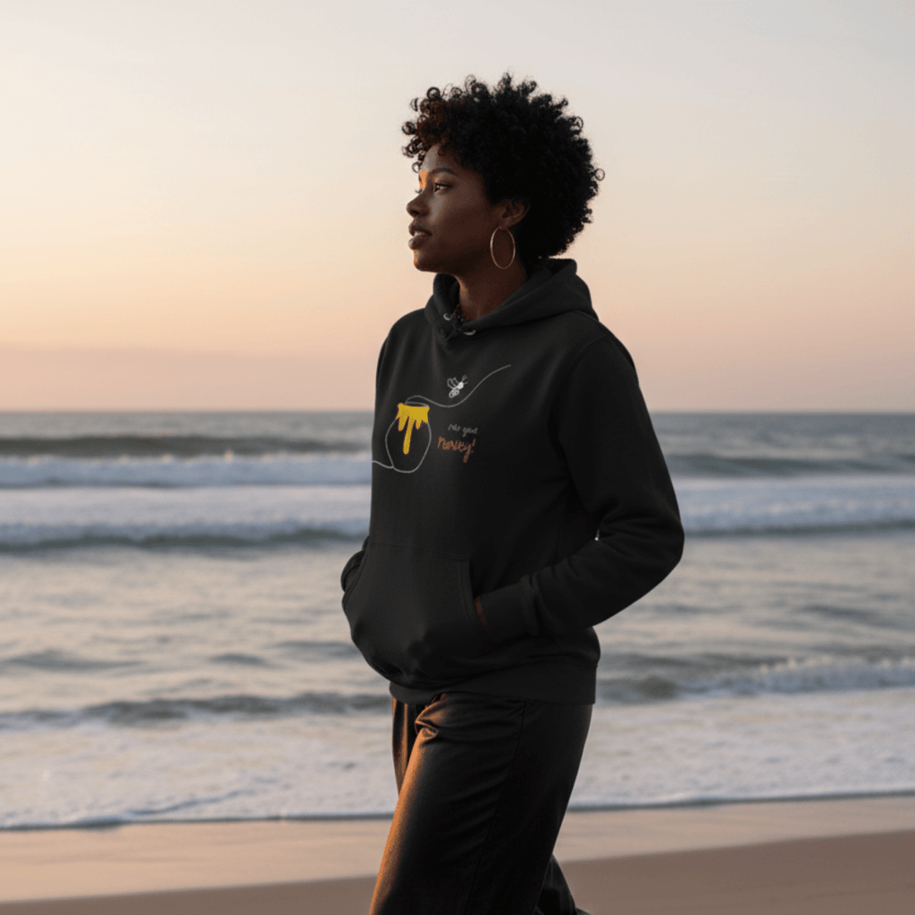 No Shit Shirts - Hoodie (Frontprint Large): Not your honey - Body & Autonomy & Sexism - basic